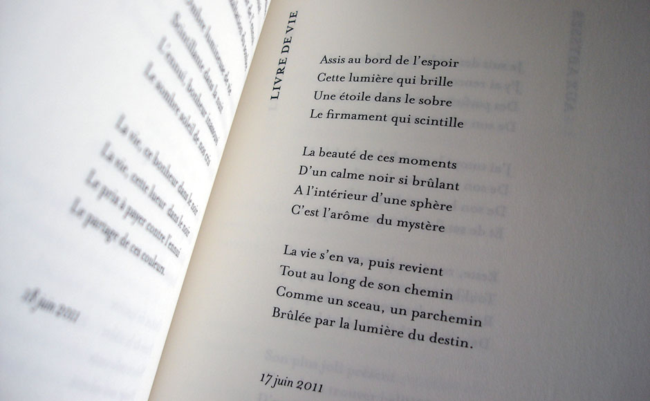 Extrait du poème livre de vie - Raphaël Meneghelli - Poésie & musique